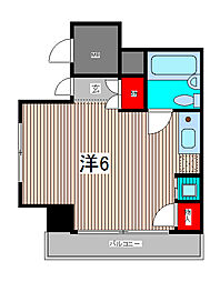 スカイコート西川口5 ワンルームの間取図画像
