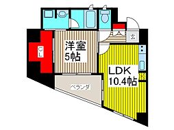 KDX川口幸町レジデンス 1LDKの間取図画像
