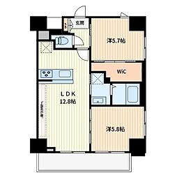 パークレーン川口 2LDKの間取図画像