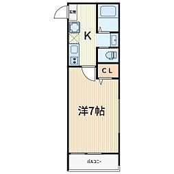 コンフォート蕨WEST 1Kの間取図画像