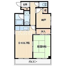 スタードミール 1SDKの間取図画像