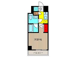 ラフィスタ蕨中央ヴェルシード 1Kの間取図画像