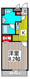 リブリ・クレールカルチェ 1Kの間取図画像