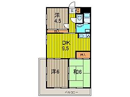 サンレガーロ戸田 3DKの間取図画像