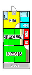 コーポ・スガ 2Kの間取図画像