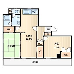 ワコービル 2LDKの間取図画像