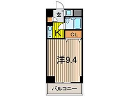 パシフィックソフィート西川口 1Kの間取図画像