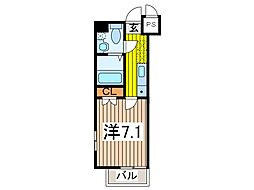 ドゥーエ川口 1Kの間取図画像