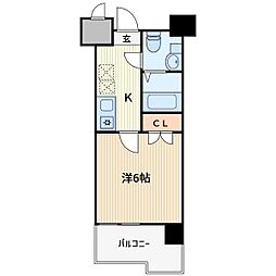 ドゥーエ川口 1Kの間取図画像