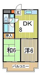 NCKビル 2DKの間取図画像