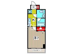 REXZY西川口AZ3 1Kの間取図画像