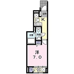 レメゾンA 1Kの間取図画像