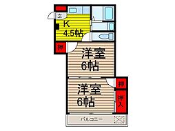 コーポサトウ 2Kの間取図画像