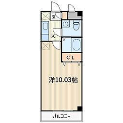クレイン南弐番館 1Kの間取図画像
