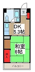 トーシンコーポ 1DKの間取図画像