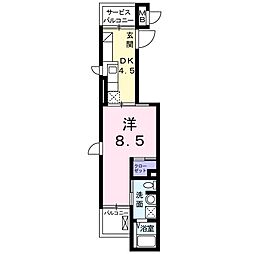 Casa 1DKの間取図画像