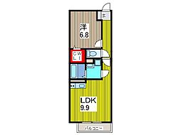 グランド・キャッスル 1LDKの間取図画像