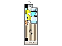 N-stageハトガヤ 1Kの間取図画像