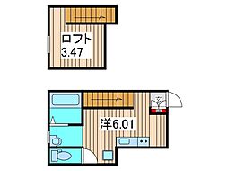 Liberta本前川 ワンルームの間取図画像