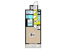 オープンブルーム川口並木 1Kの間取図画像