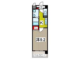 チェリッシュハイム 1Kの間取図画像