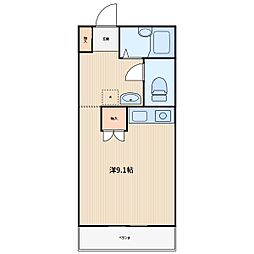 メゾネットアウル ワンルームの間取図画像