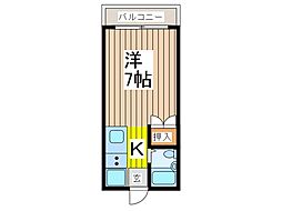 エステートピア芝 ワンルームの間取図画像