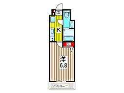 アルファコート西川口23 1Kの間取図画像