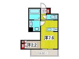 ティアレ川口 1DKの間取図画像