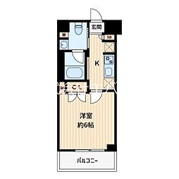 AZEST川口 1Kの間取図画像
