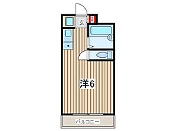 スカイコート西川口9 ワンルームの間取図画像
