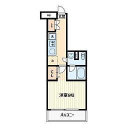 ティモーネグランデ川口 1Kの間取図画像