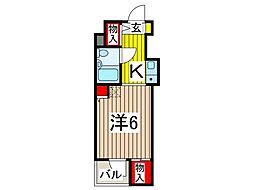 プレディオ川口 ワンルームの間取図画像