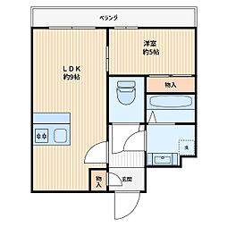エクセレンテ蕨 1LDKの間取図画像