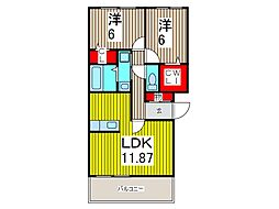 メゾンドキノエ 2LDKの間取図画像