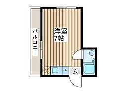 アーバンビル ワンルームの間取図画像