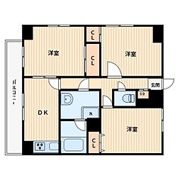 グランディール西川口 3DKの間取図画像