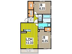 ミラドール 2LDKの間取図画像