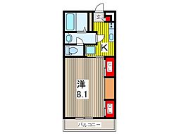 リブリ・欅 1Kの間取図画像