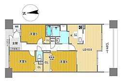 シティコーポ住之江EAST 3LDKの間取図画像