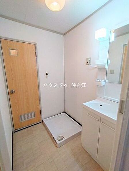 たっぷりの収納を設けたシャワー付です