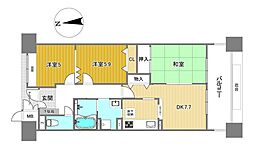 シティコーポ住之江WEST 3DKの間取図画像