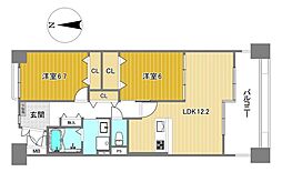 シティコーポ住之江EAST 2LDKの間取図画像