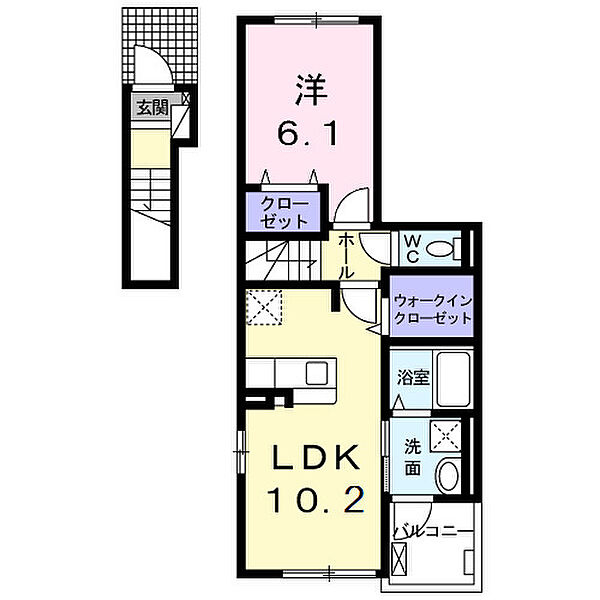 ベラ・ノッテ ｜埼玉県川口市差間2丁目(賃貸アパート1LDK・2階・44.88㎡)の写真 その2