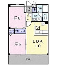 カサ・ピスタ 106 ｜ 滋賀県愛知郡愛荘町愛知川（賃貸アパート2LDK・1階・51.26㎡） その2