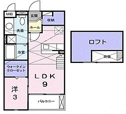 グランデピーノトレ 1LDKの間取図画像
