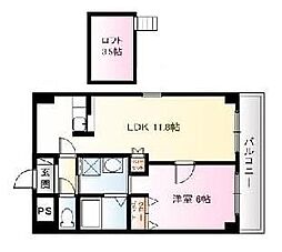 THESKYVIEW 1LDKの間取図画像