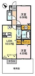 ディールーム・ブリリアント 1LDKの間取図画像
