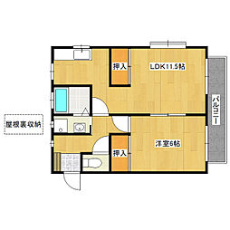 メゾンHATORIA 1LDKの間取図画像