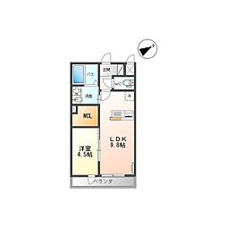 irie life II (アイリーライフ II) 1LDKの間取図画像